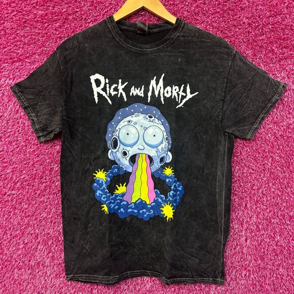 Rick and Morty Moon Morty mineral wash T-shirt size medium - Picture 1 of 4